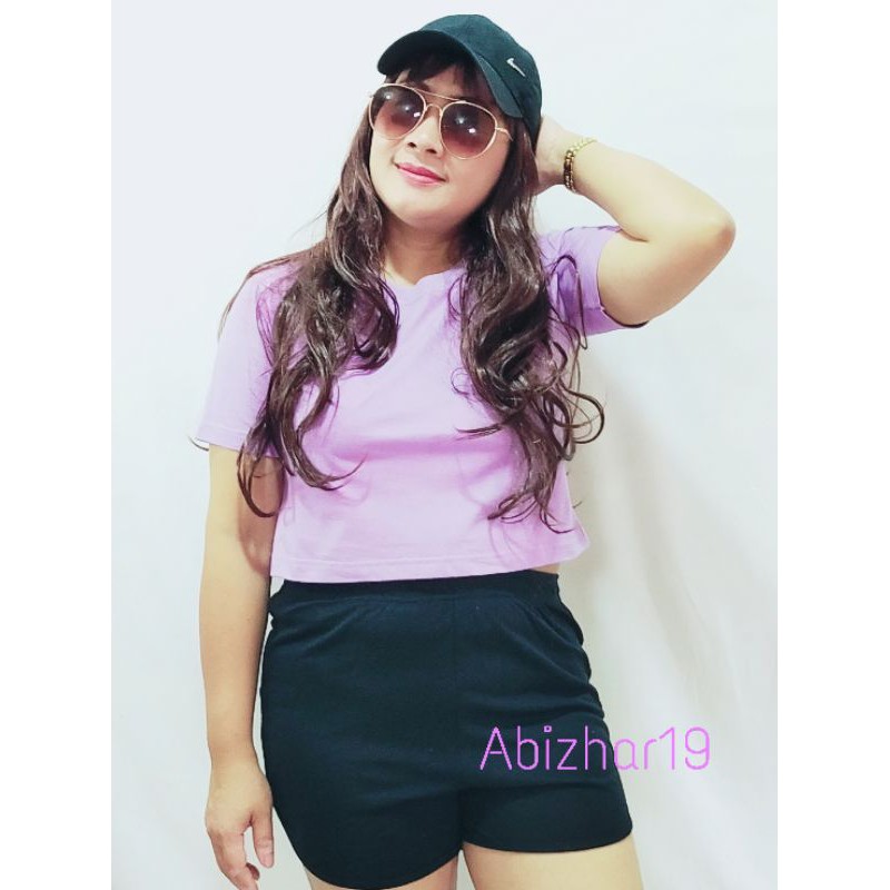 kaos crop top tee top korea