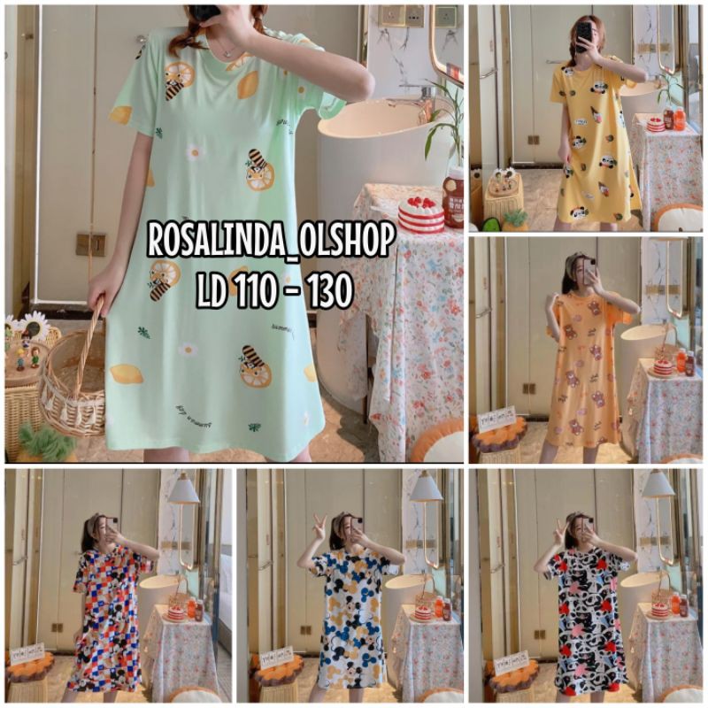 NEW Daster Wanita Import Murah | Daster Tidur wanita import/Daster jumbo import murah Ld 110 C05-B