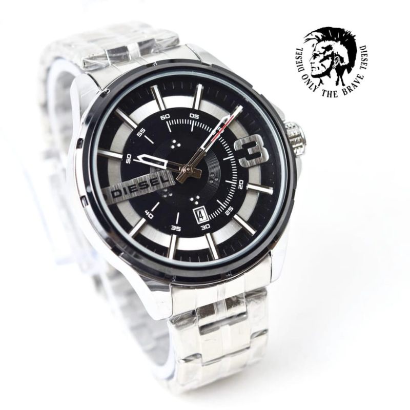 Jam Tangan Rantai Stainliss Steel Tanggal Aktif Jam Tangan Pria Diesel Warna Pilihan Kesukaan Pria