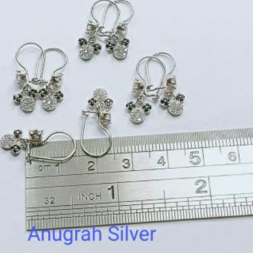 (COD)Anting rumbai anak &amp; remaja Mickey mause panjang perak asli 925/silver lapisan emas putih murni.