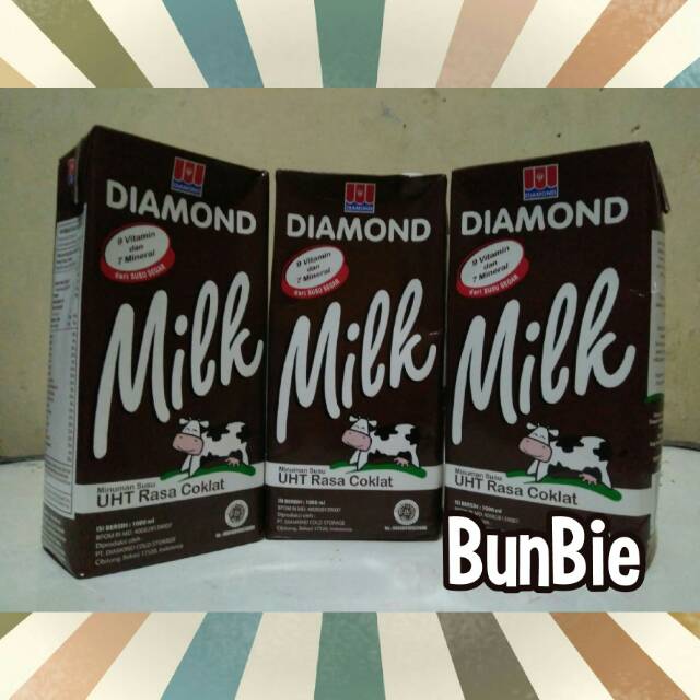 

Susu UHT Diamond 1Liter x 12 (Karton) Full Cream Cokelat Lowfat 1000ml