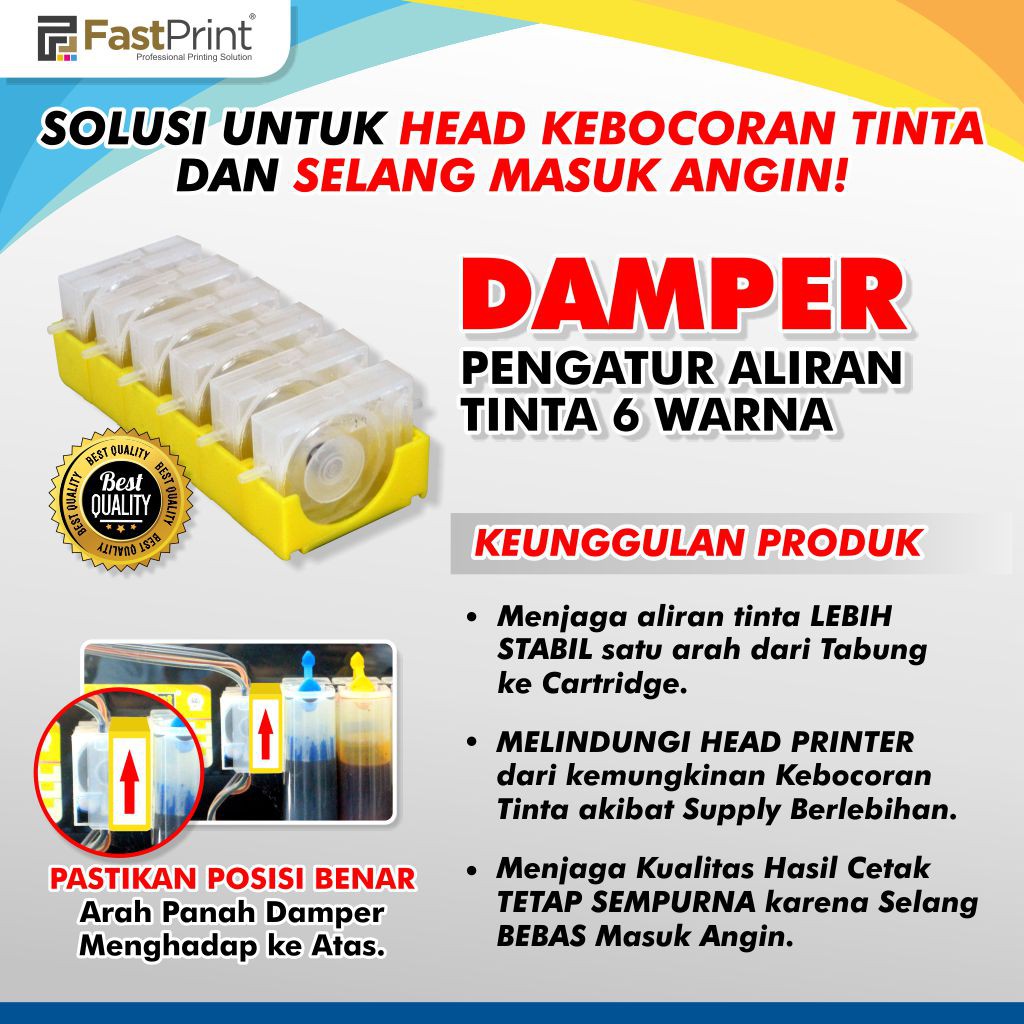 Damper Infus Modifikasi Printer 6 Warna Epson Canon & HP