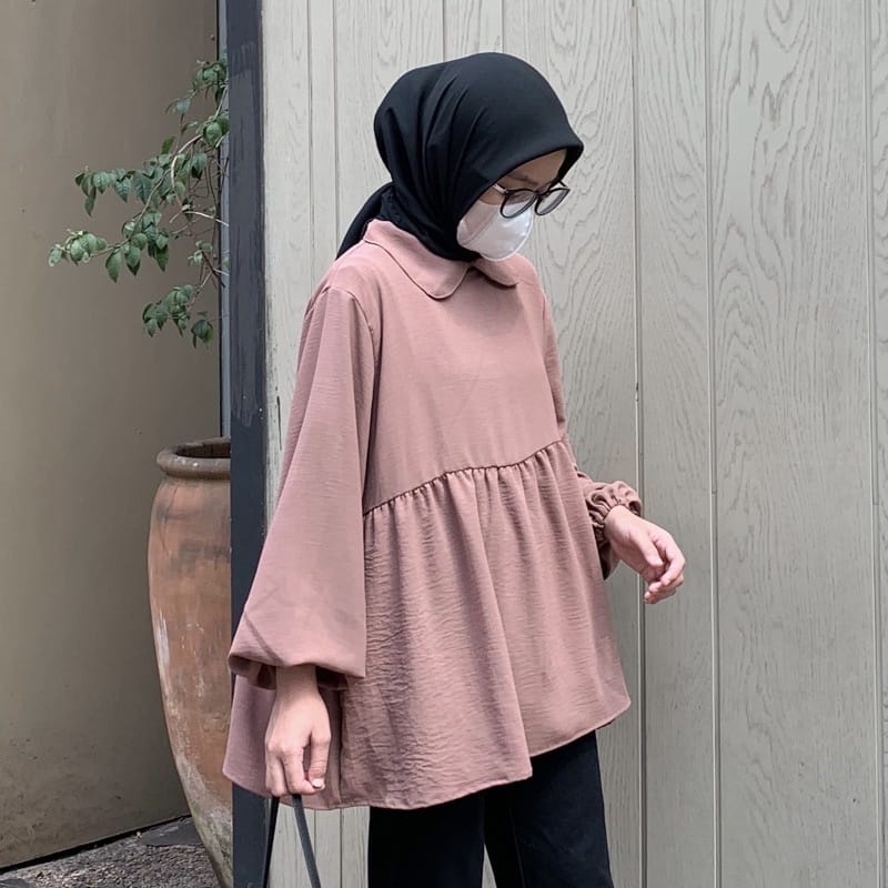ADIBA BLOUSE RAYON CRINCLE AIRFLOW 100% ORIGINAL / BLOUSE RAYON CRINCLE POLOS / BLOUSE POLOS / BLOUS