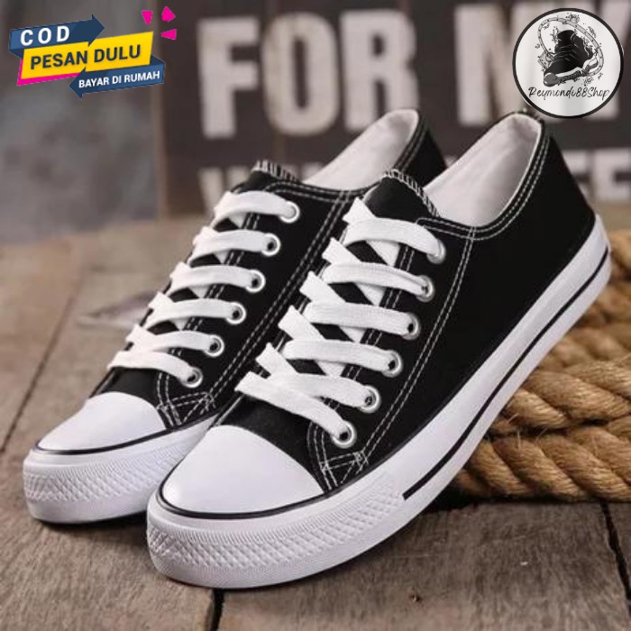 Sepatu sekolah sd smp mts sma cewe cowo sepatu wanita sepatu pria terlaris Sepatu Johnson Basic Blac