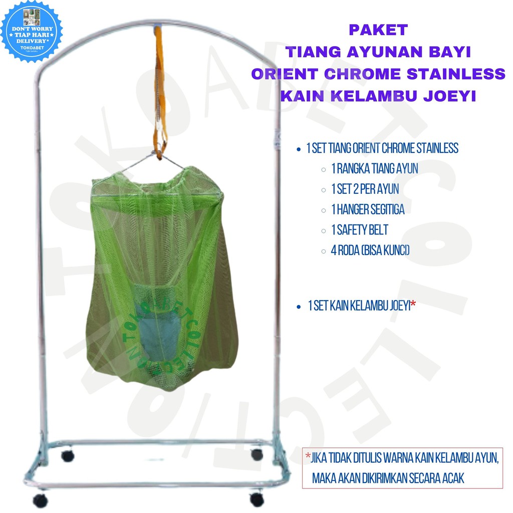 PAKET Ayunan Bayi Manual Portable ORIENT dan Kain Kelambu Hanger Per VARIASI TOKOABET