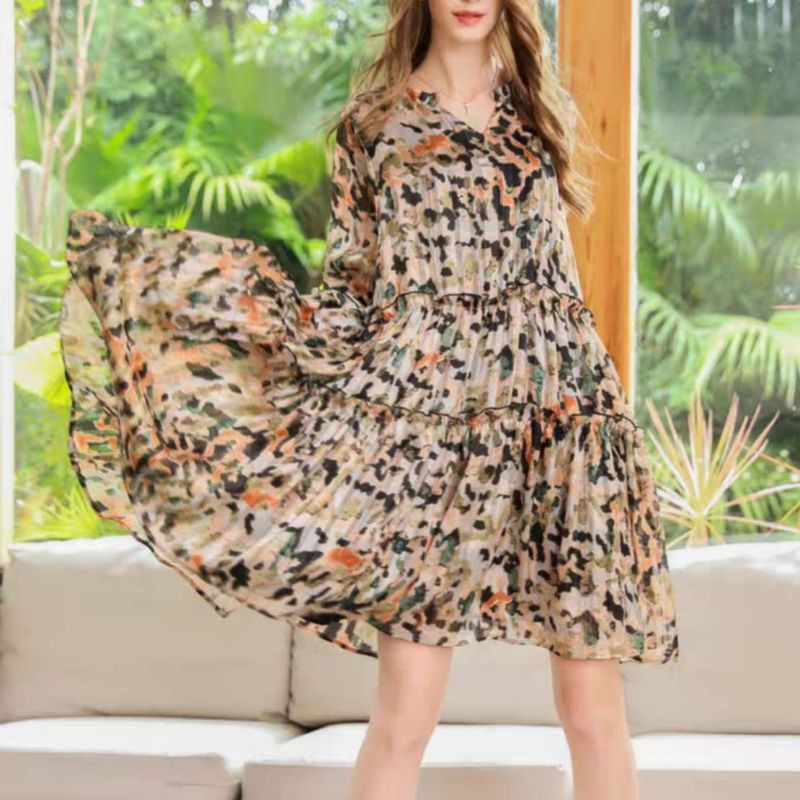 MDLV ~ 1770# Leonora Loose Dress Premium Korea Dress jumbo Fashion Import