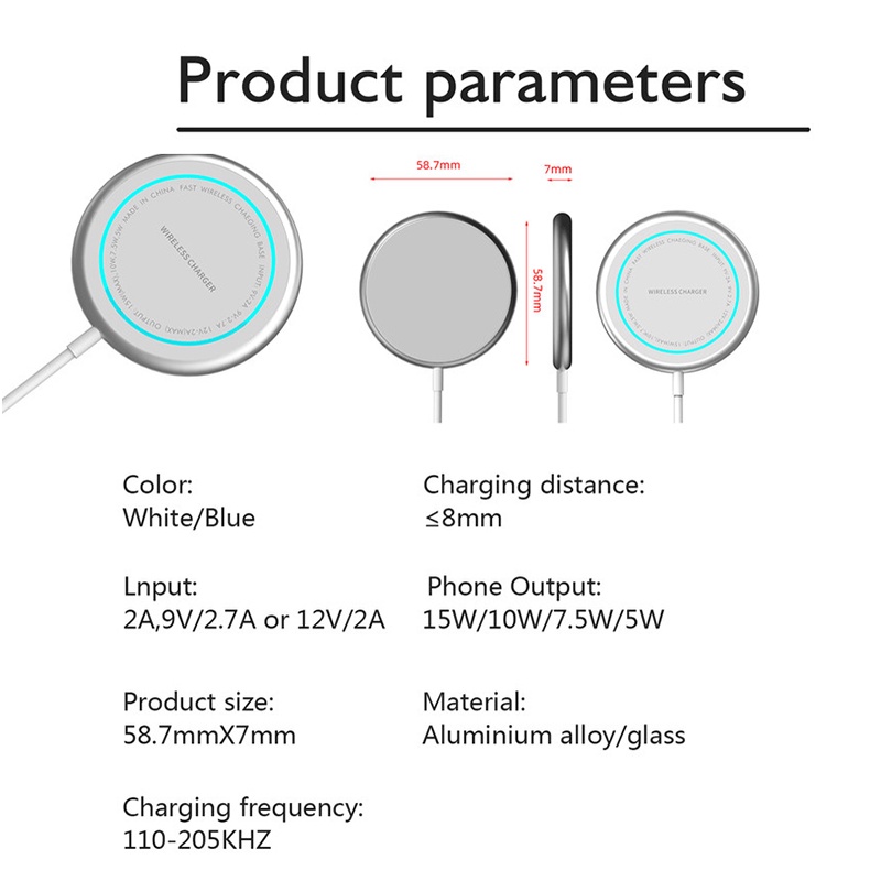 Wireless Charger / PD 20W Magnetic Charger IP / Fast Charging / Kabel Charger / Charger Fast Charging / Charger Fast Charging Micro Usb