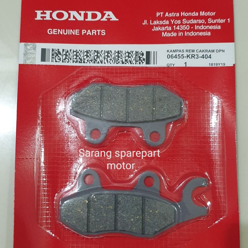 Kampas Rem/Dispad Cakram Depan Supra x Grand KR3