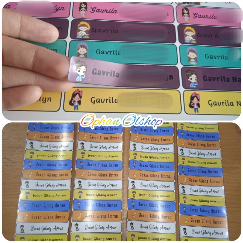 

Stiker/Label/Penanda (Bisa untuk anak Cowok/Cewek)