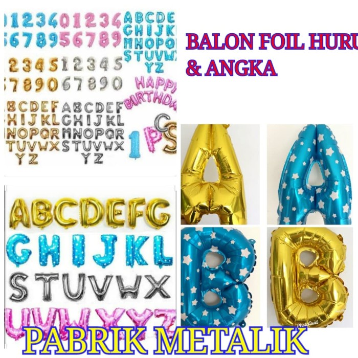 

Balon Foil Huruf & Angka ( Per Pcs ) ukuran 40 cm - Huruf Pink