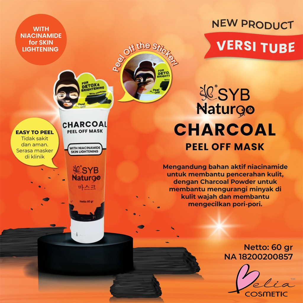 ❤ BELIA ❤ SYB NATUR90 Peel Off Mask Goat milk | Diamond | Gold | Charcoal TUBE Naturgo (✔BPOM) 60g