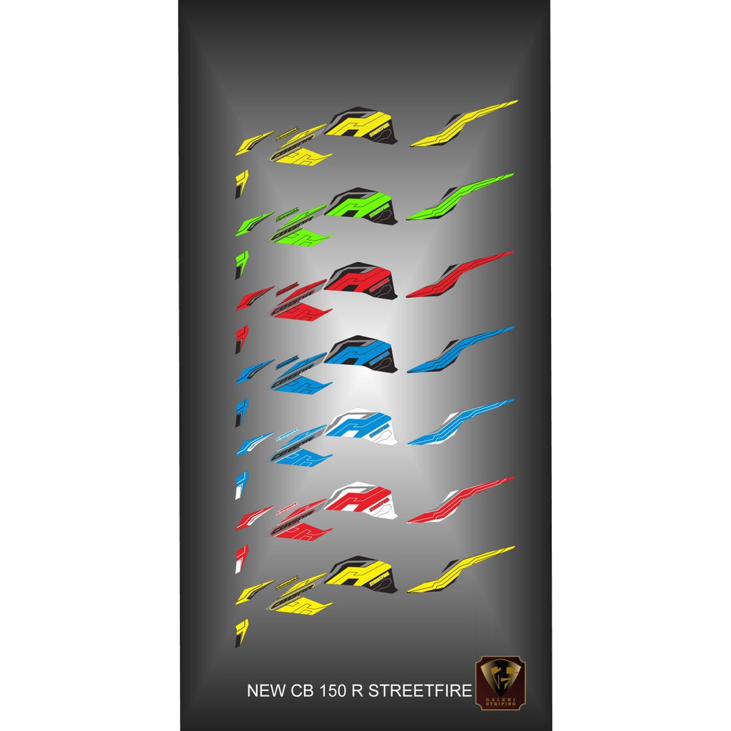Striping cb 150 r 2016-2019 - Stiker Decal new cb150R streetfire