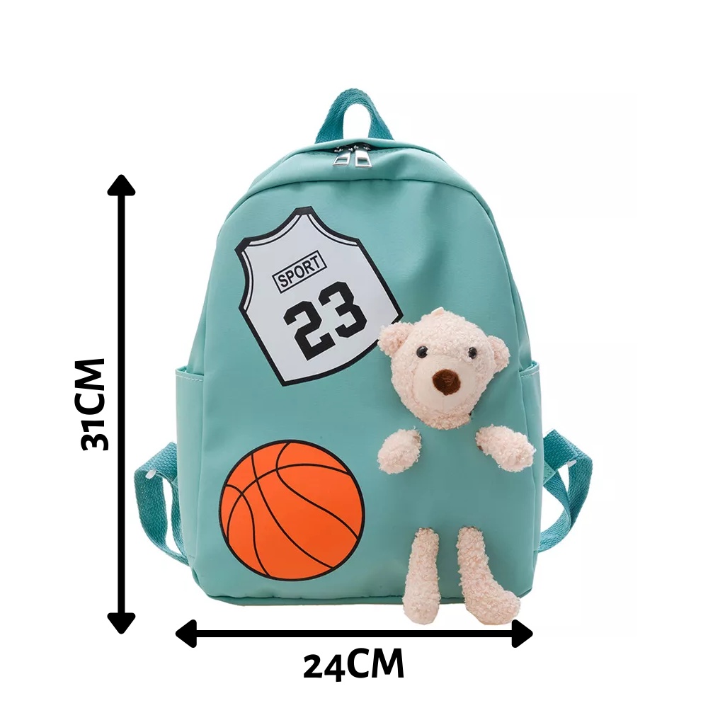 TAS RANSEL SEKOLAH ANAK LAKI DAN PEREMPUAN / RANSEL BACKPACK CEWEK COWOK TAS FASHION MODEL BONEKA TEDDY BEAR S-89815