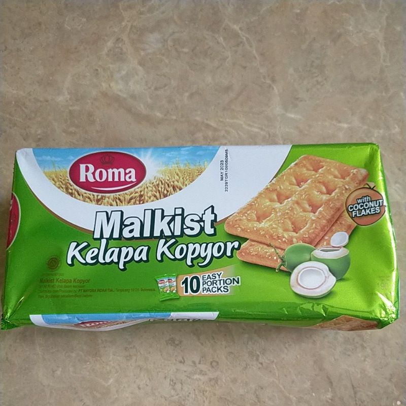 

Roma Malkist Kepala Kopyor Crackers 190 Gram ( 10x19gr)