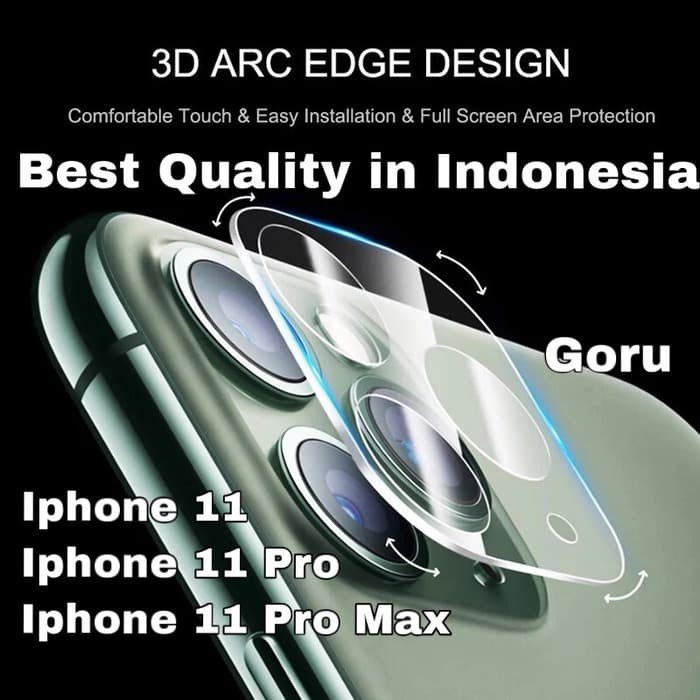 IPHONE 11 11 PRO 11 PRO MAX PROMAX TEMPERED GLASS CAMERA CLEAR BENING PREMIUM TEMPRED KAMERA TRANSPARAN BELAKANG ANTI GORES BACK CAMERA