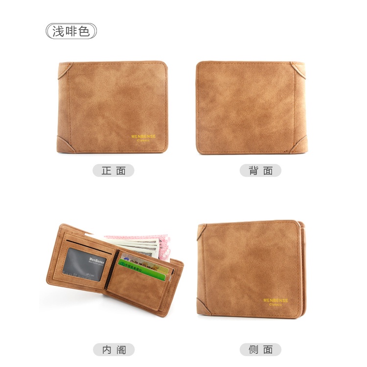 Dompet Pria Terbaru Dompet Lipat Classic Kartu MENBENSE Original