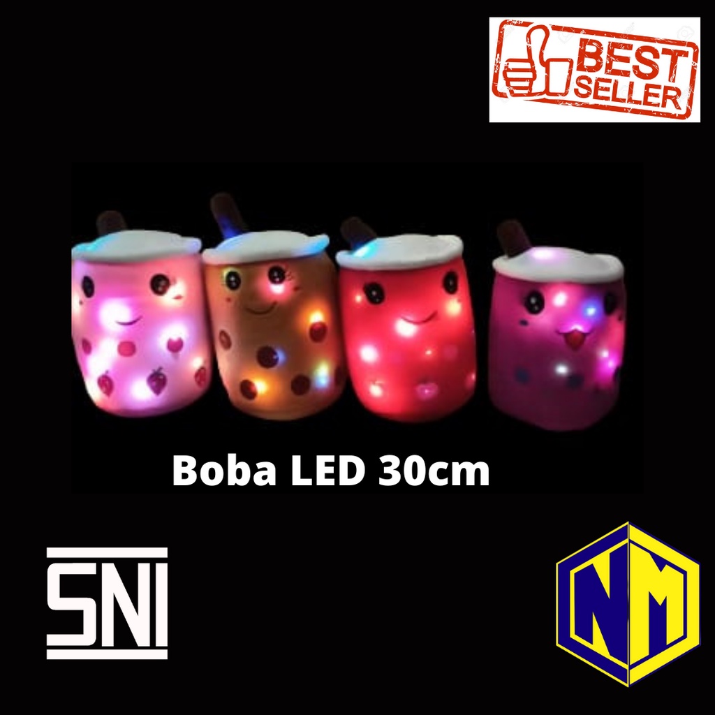 Boneka Boba Bantal Boba Tinggi 30 cm SNI LED Thumbler Boneka Boba lucu  Murah Banget