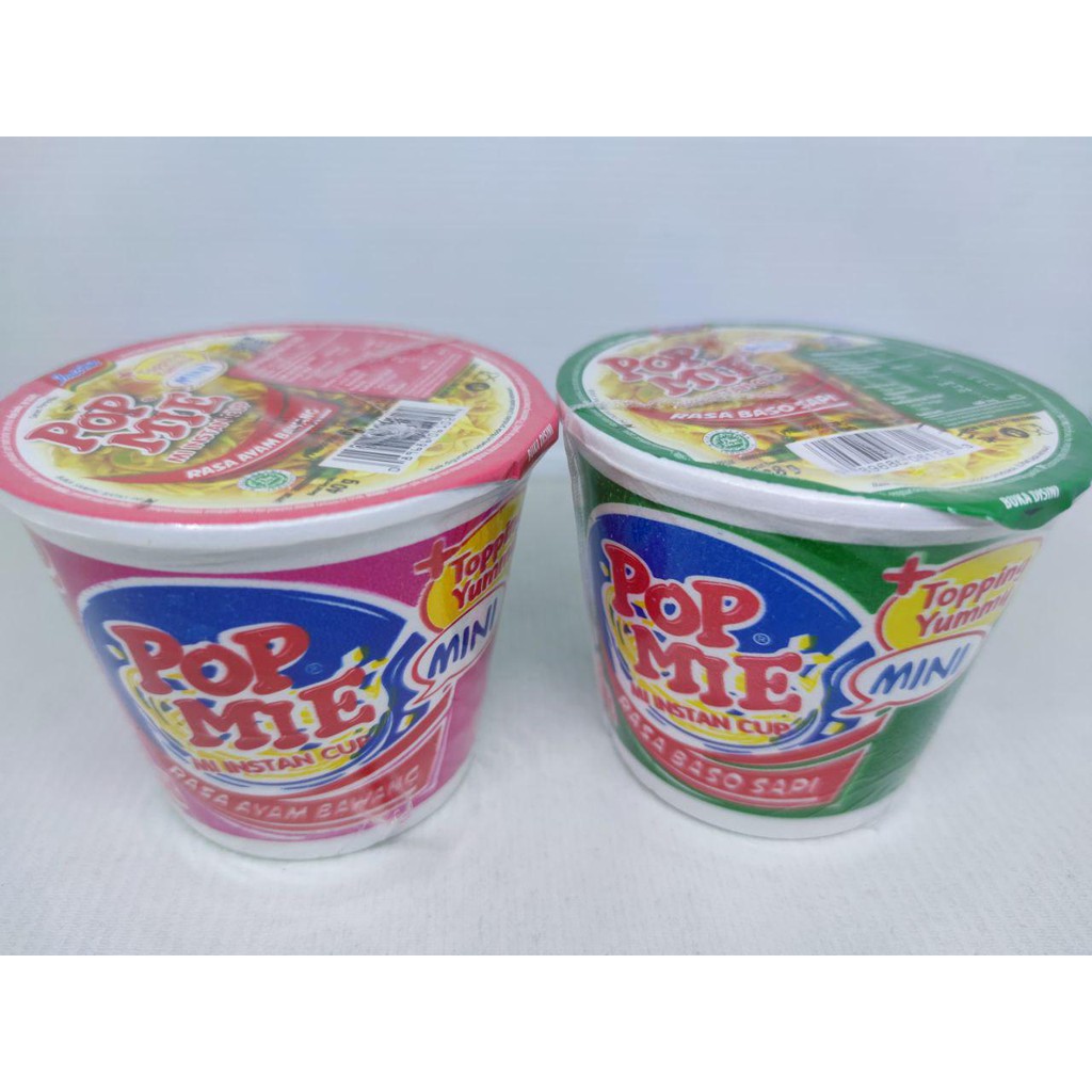 POP MIE MI INSTANT MINI CUP BASO SAPI 38gr AYAM BAWANG 40gr