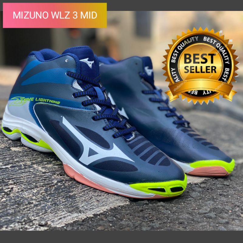 SEPATU VOLLY//MIZUNO WLZ 3 MID//WLZ 3 MID/ MIZUNO WAVE LIGHTNING Z3