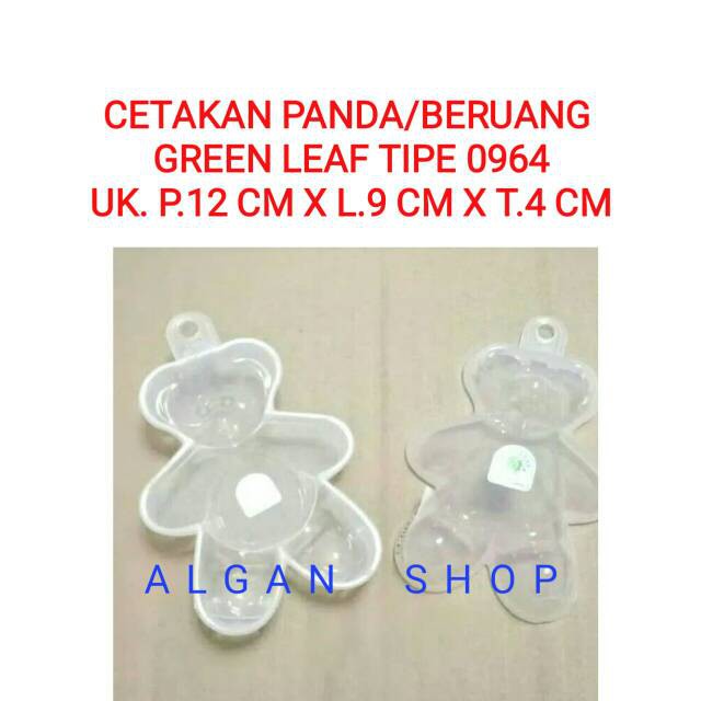 Cetakan Puding Beruang 0964 Panda Bear Kura Kura Kelinci Melody 0970 kelinci Berdiri Green Leaf Jell