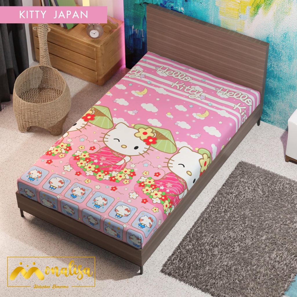 SPREI WATERPROOF MONALISA SINGLE 120X200 / PABRIKAN-kitty japan