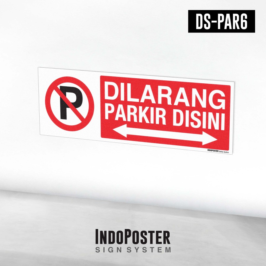 

Stiker Sign Dilarang Parkir Disini Tanda Panah Landscape