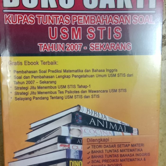 

PROMO TERMURAH BUKU SAKTI KUPAS TUNTAS PEMBAHASAN SOAL USM STIS TAHUN 2007 - SEKARANG KPL387