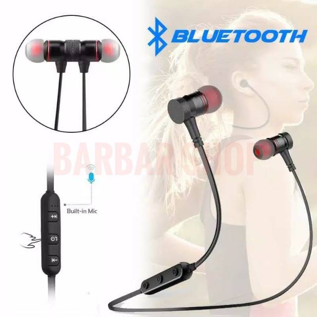 MAGNET BLUETOOTH HEADSET EARPHONE BASS MURAH