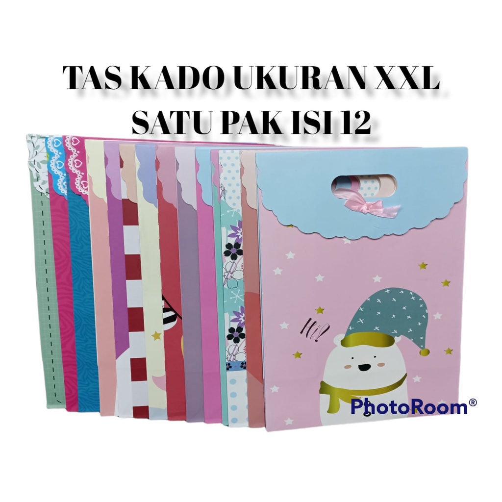 

ROYALE STATIONARY - Paper Bag Motif/ Tas Kertas Kado/ Tas Ulang Tahun FG Uk. XXL SUPER JUMBO(28 x 15 x 37 cm)