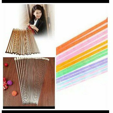 JARUM RAJUT ALAT RAJUT KNITTING SET BAMBU 36PC 18 UKURAN 25CM