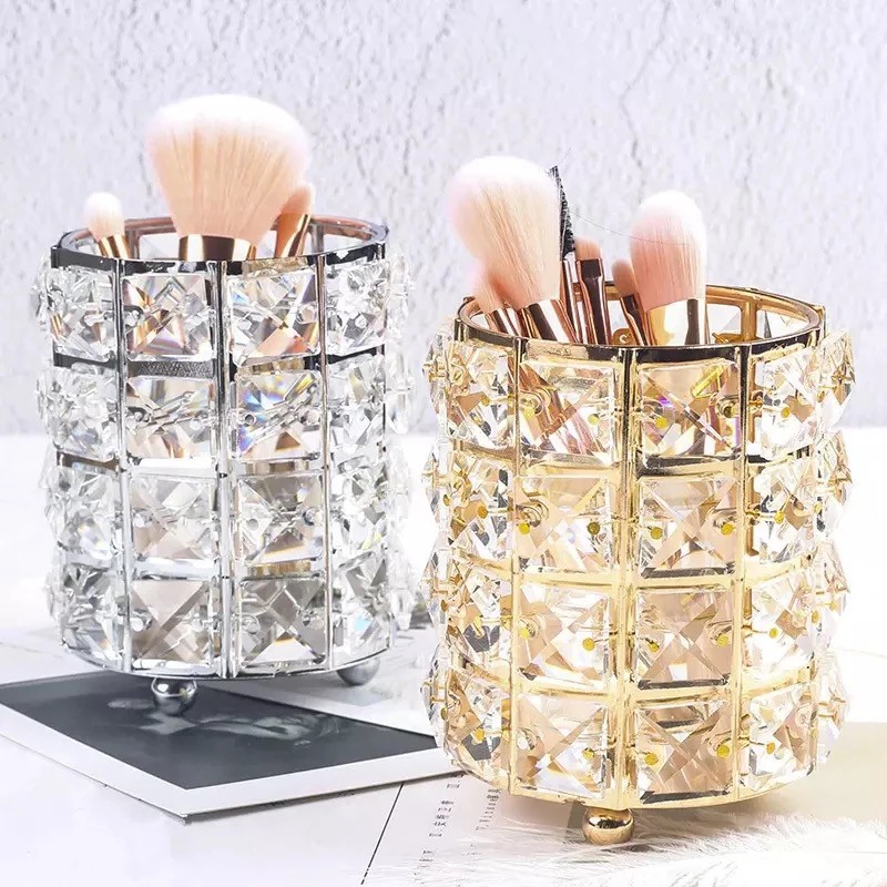 Crystal Vase Brush Tempat Penyimpanan Bursh/ Pena/ Make up Tools