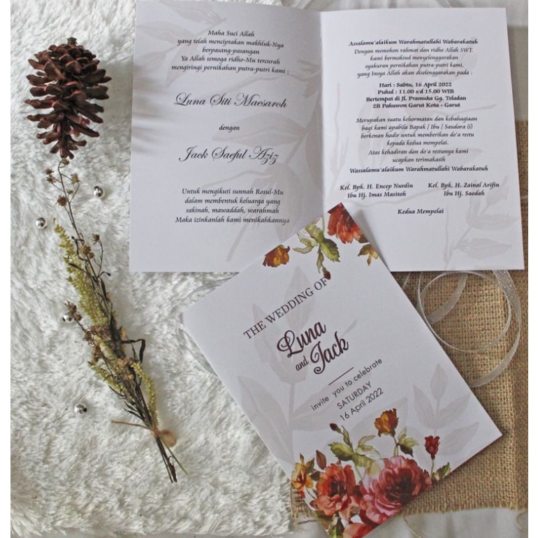 

Undangan rustic, mewah elegan kekinian A02