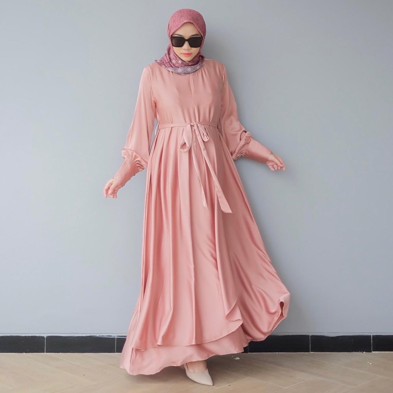 Naffina Set Syari Athata,Gamis Nafina Set Athata,Gamis Renda Syari Dyn -  Signature Adelline Dress |