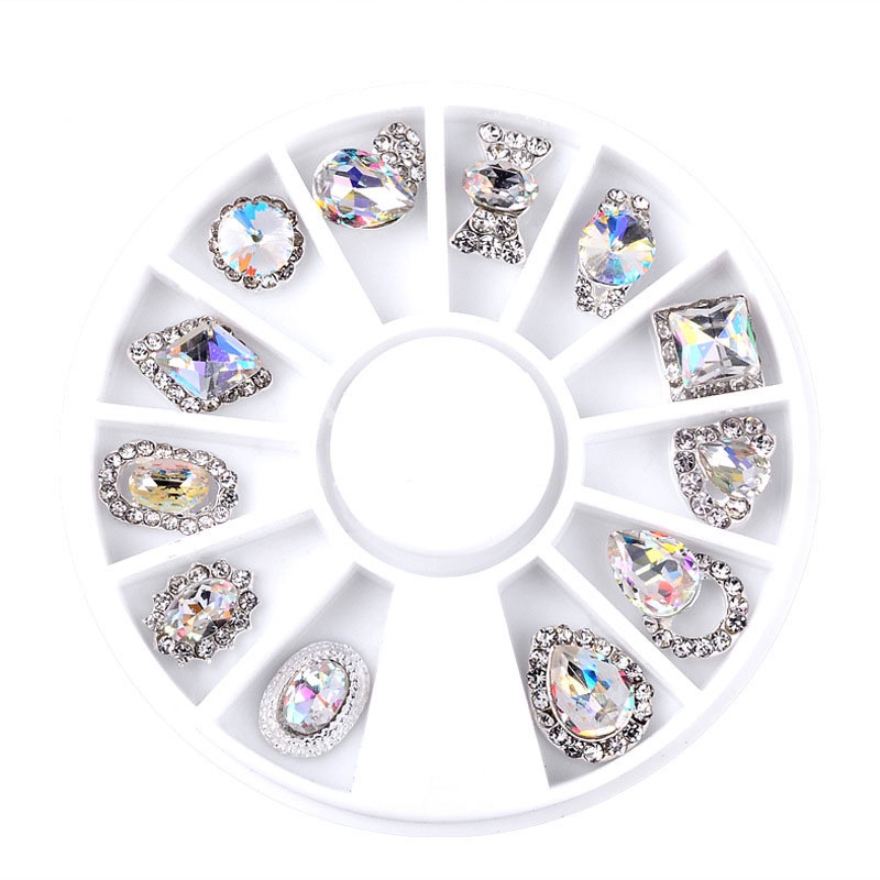 3D Colorful Glass Rhinestones Nail Dekorasi DIY Seni Kuku