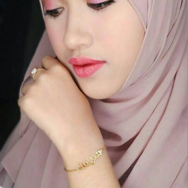 Gelang Nama/Gelang Font Arab/Gelang Wanita/Gelang Titanium