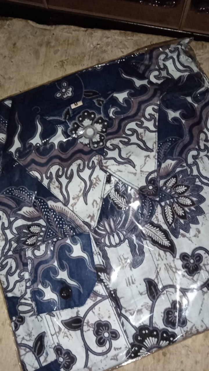 Kemeja Batik Pria Ppbtk07 Modern Lengan Panjang Casual Modis Trendy Masa Kini M L Xl Asli Pekalongan