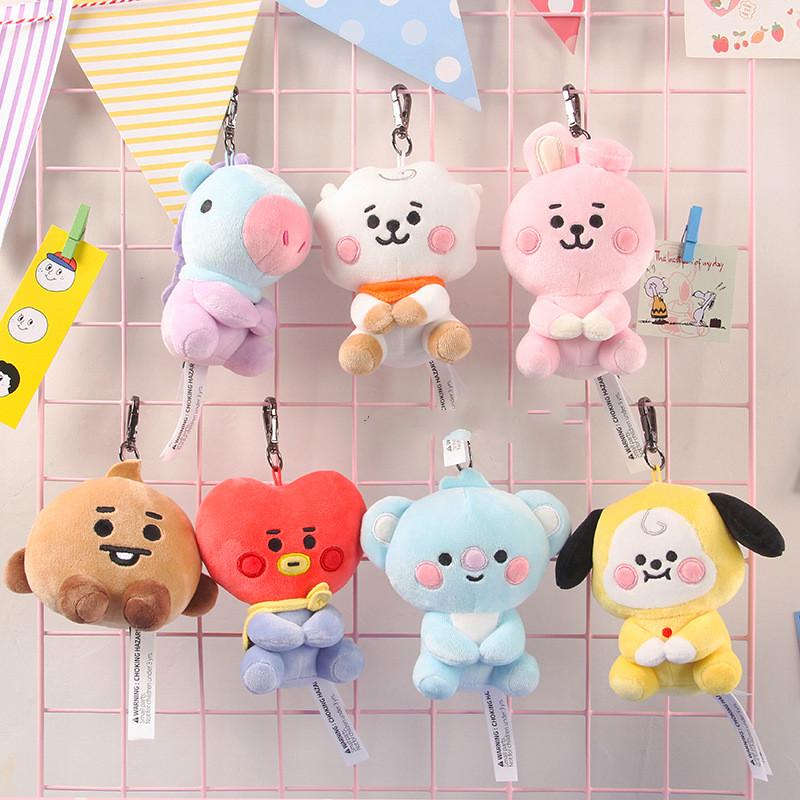 Kpop Gantungan Kunci Boneka Plush Karakter Tata Chimmy Cooky