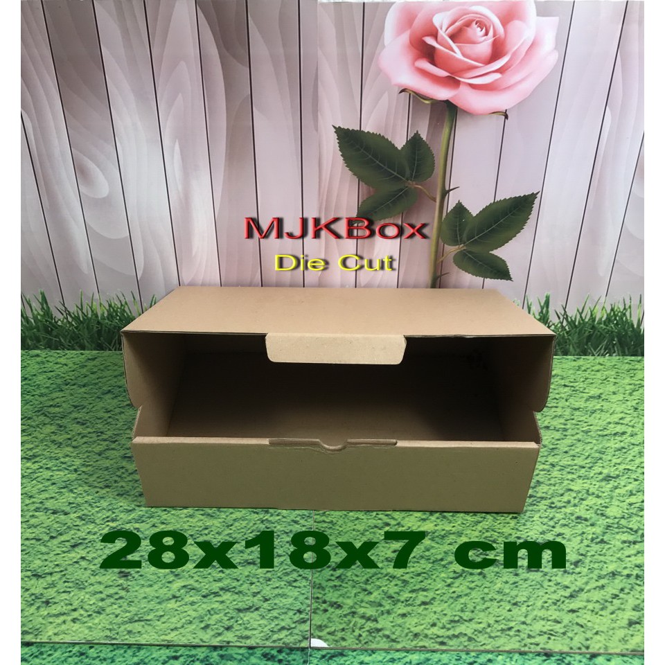 

Kardus Karton Uk, 28x18x7 cm...Die Cut untuk packing - aksesoris - dll