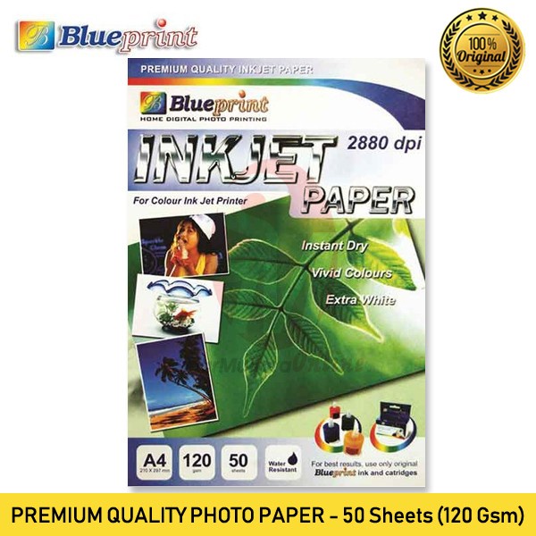 

Blueprint Inkjet Paper 50 Sheet A4 120 gsm