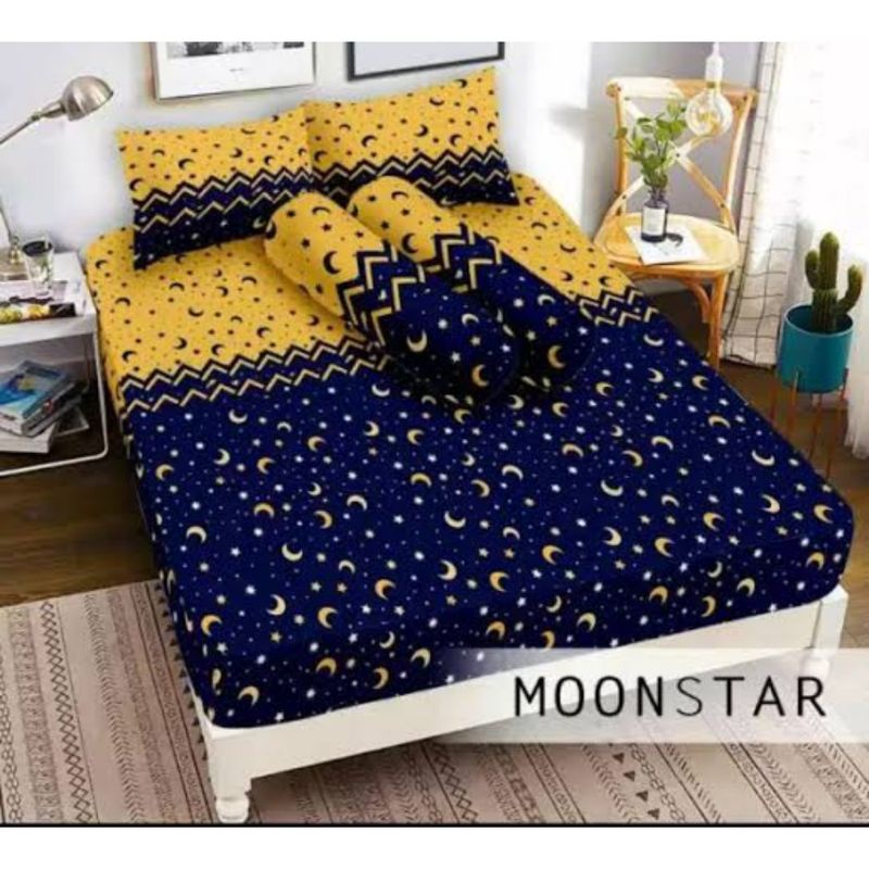 Sprei starmoon seprai sprai home made bulan bintang ukuran king size