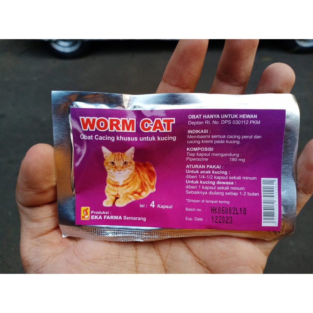 Worm Cat - Obat Cacing Kucing Basmi Cacing Kremi Cacing Perut Kucing