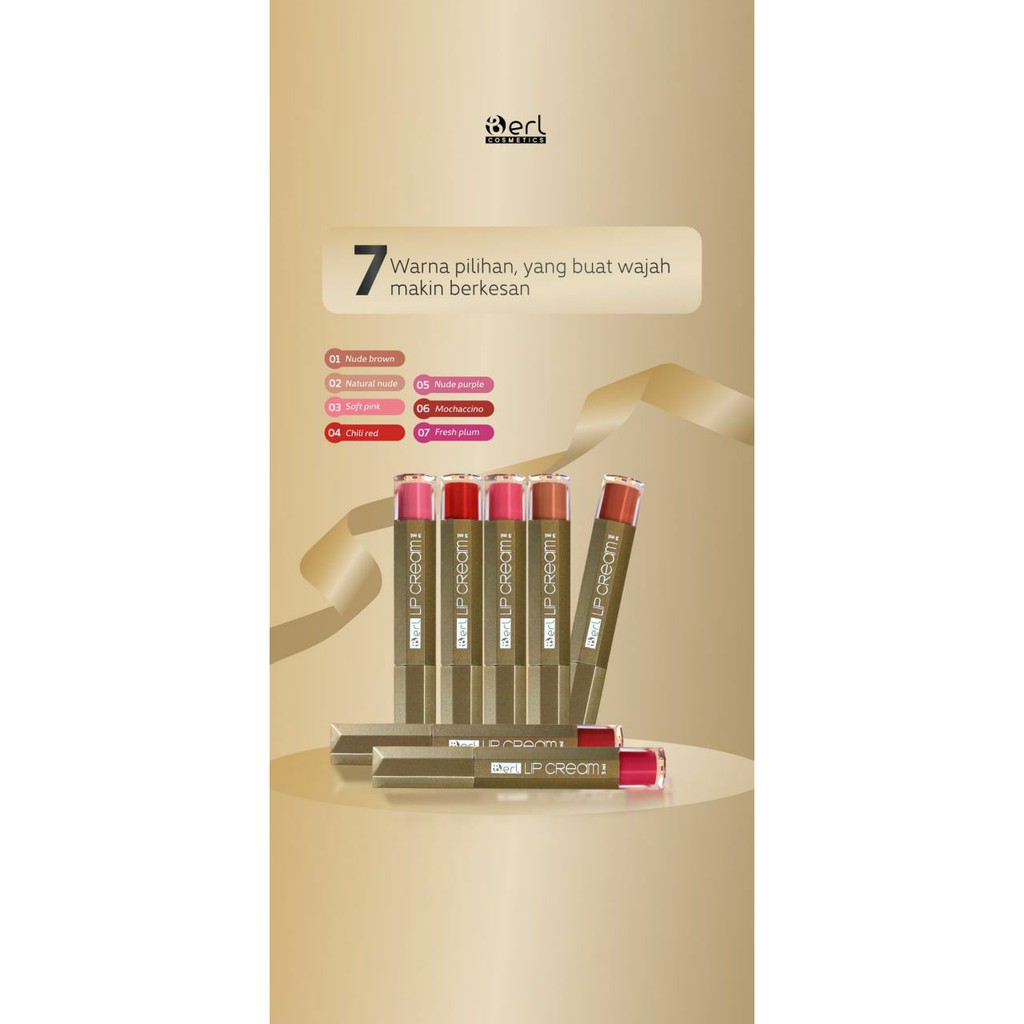 B Erl Beauty Lip Matte Cream Garansi original