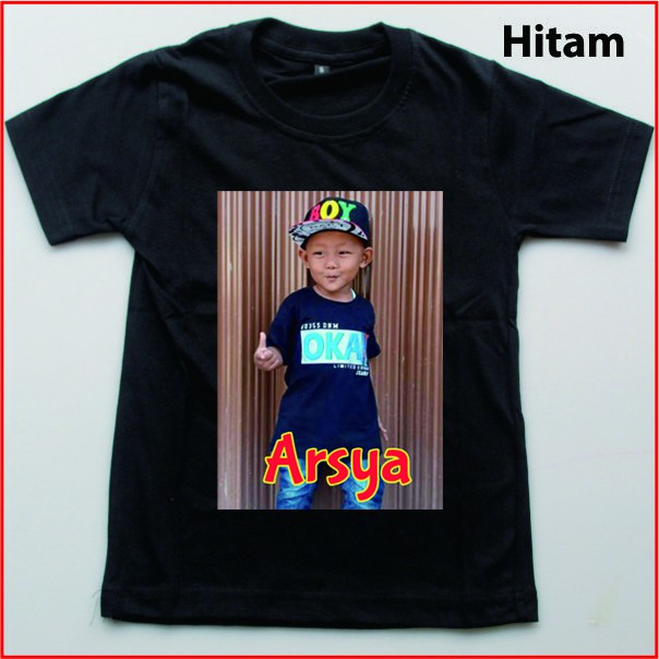 Cetak FOTO Baju Kaos Bayi dan Anak / Kaos Anak Foto Lucu Bisa Satuan