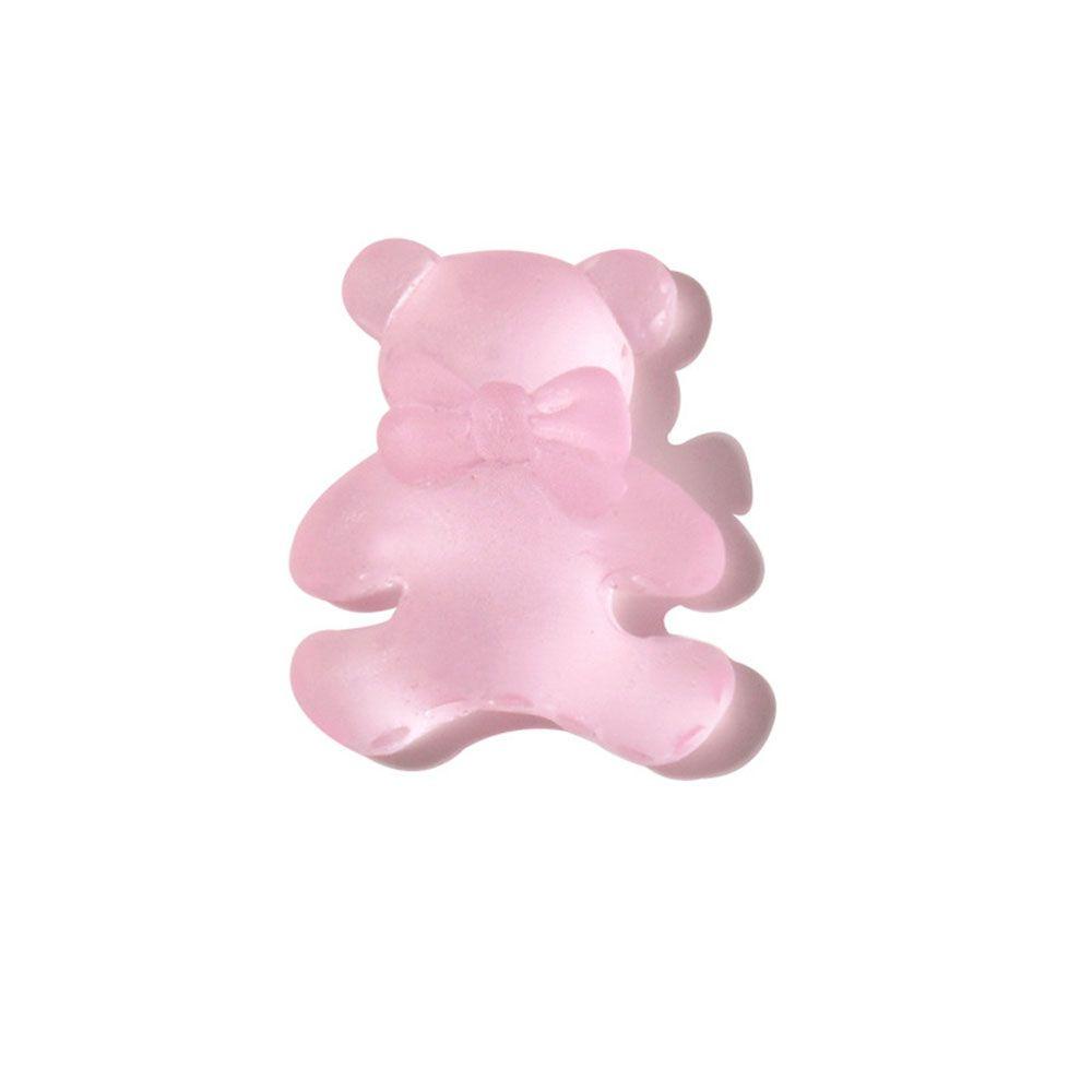 MXBEAUTY Bear Nail Art Dekorasi Lucu Gaya Jepang Aurora Dasi Kupu Beruang Kristal Es Transparan DIY Ornamen