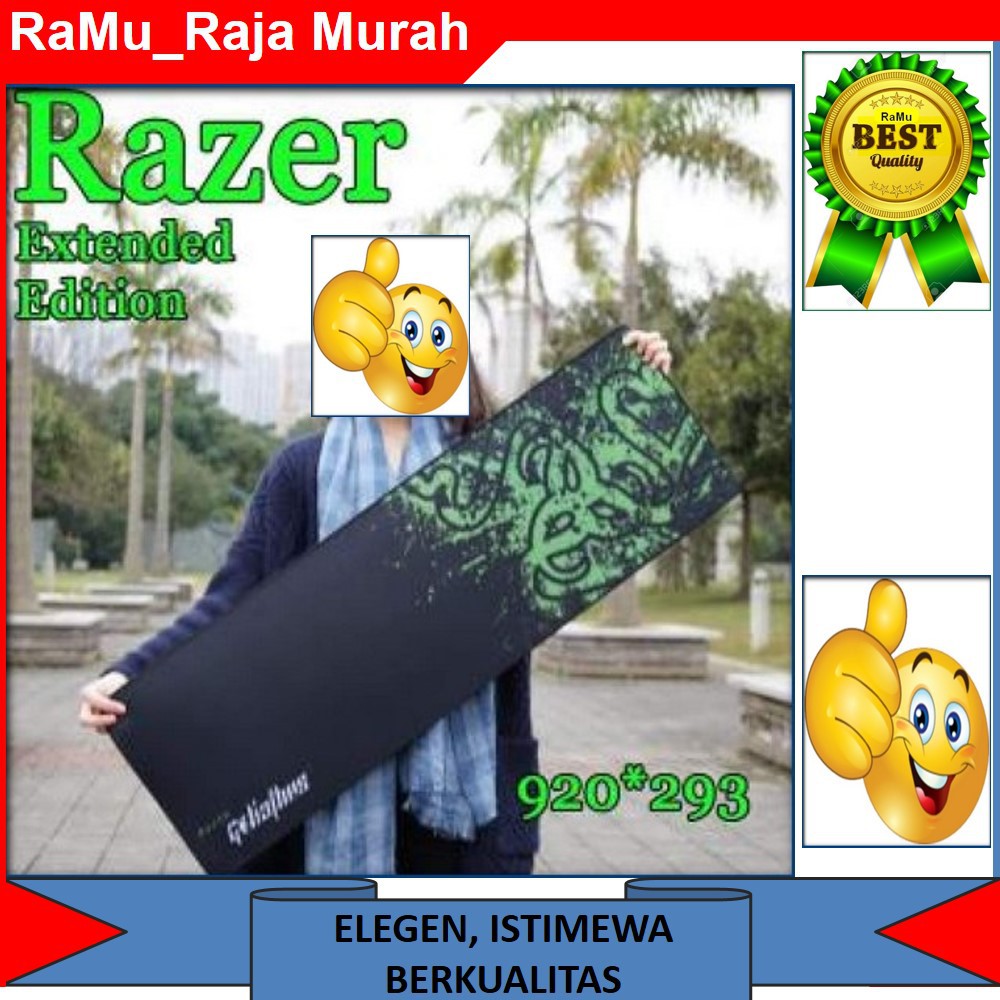 MOUSEPAD RAZER PANJANG BESAR TEBAL KUAT TAHAN LAMA NEW GOLIATHUS
