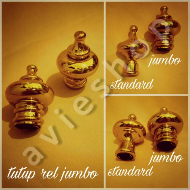 Tutup rel / rell / rail / batang gorden / end cup JUMBO