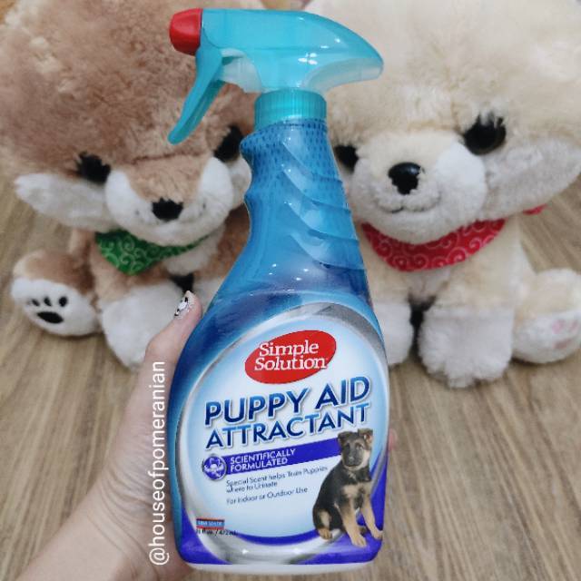 Simple solution puppy aid. Dog potty training spray. Toilet anjing. Melatih anjing pipis