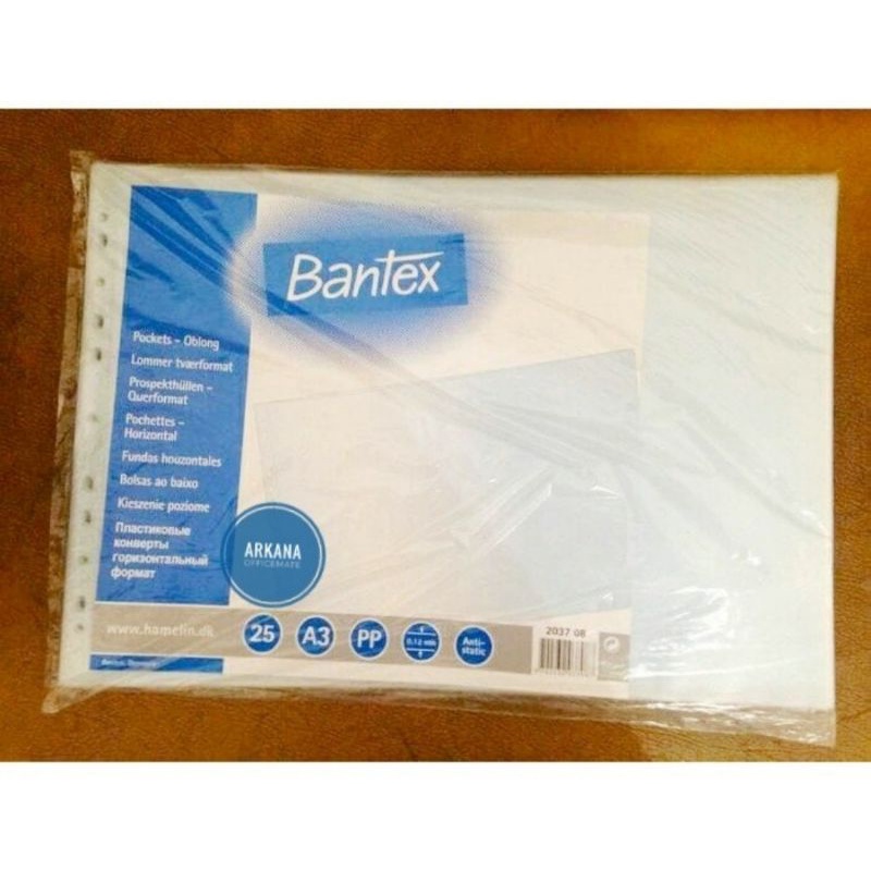 

Bantex PP Pocket Sheet Protector size A3 Landscape 2037 25pcs/pack