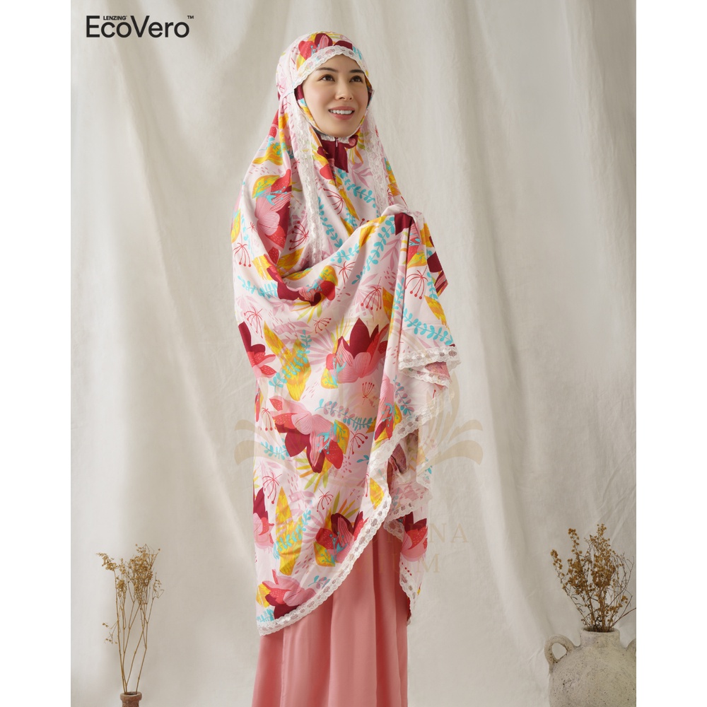 Mukena Dewasa 2in1 Premium Ecovero Angeline Set Sajadah