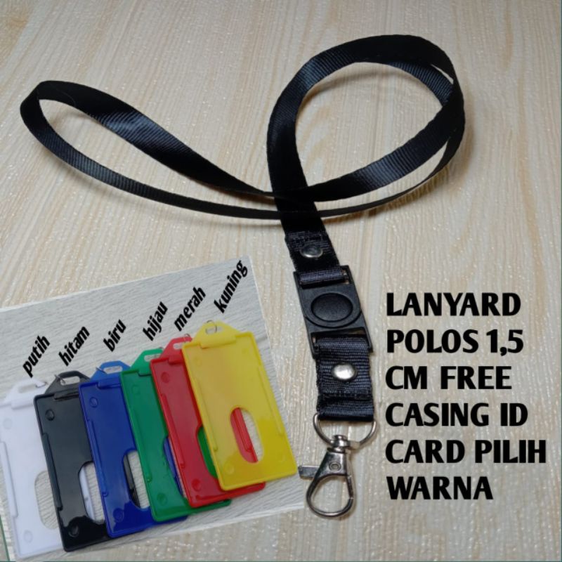 

ID TALI LANYARD DEVICE BAHAN POLYESTER HALUS FREE CASING